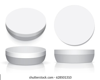 A jar of cream for your design and logo. It's easy to change colors. Mock Up. Vector EPS 10