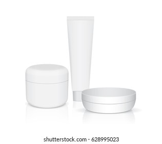 A jar of cream for your design and logo. It's easy to change colors. Mock Up. Vector EPS 10