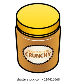 A Jar Of Crunchy Peanut Butter.