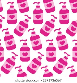 jar dispenser cosmetics heart cream shampoo pink