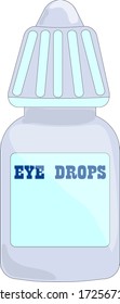 Jar with eye drops for eyes vector