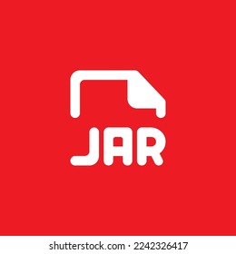 icono plano de tipo de archivo jar, plantilla de recursos gráficos, ilustración vectorial.
