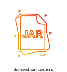 JAR file type icon design vector