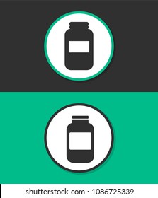 Jar flat design illustration. Simple vector icon.