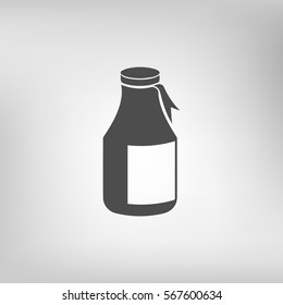 Jar flat icon. Vector illustration.