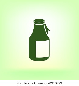 Jar flat icon. Vector illustration.