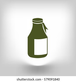 Jar flat icon. Vector illustration.