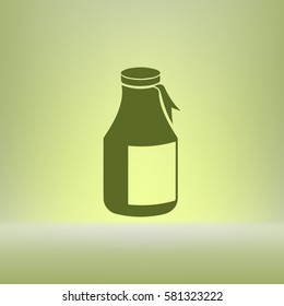 Jar flat icon. Vector illustration.