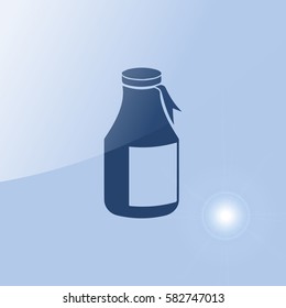 Jar flat icon. Vector illustration.
