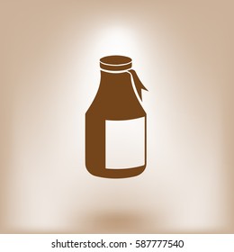 Jar flat icon. Vector illustration.