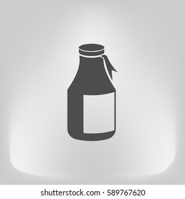 Jar flat icon. Vector illustration.