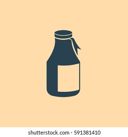 Jar flat icon. Vector illustration.