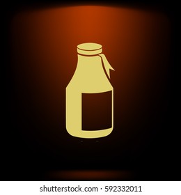 Jar flat icon. Vector illustration.