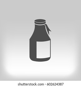 Jar flat icon. Vector illustration.