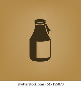 Jar flat icon. Vector illustration.
