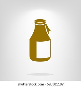 Jar flat icon. Vector illustration.
