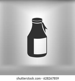 Jar flat icon. Vector illustration.