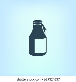 Jar flat icon. Vector illustration.