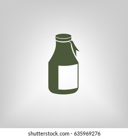 Jar flat icon. Vector illustration.