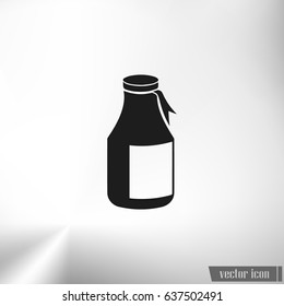 Jar flat icon. Vector illustration.