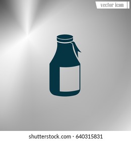 Jar flat icon. Vector illustration.