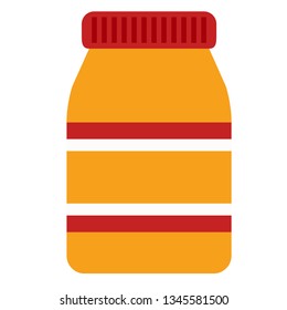 jar flat illustration on white