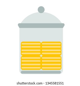 jar flat illustration on white