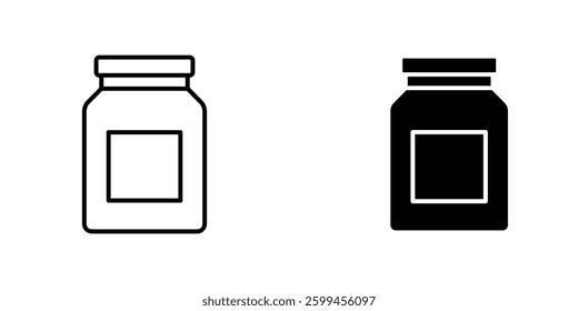 Jar flat simple vector icons illustration set.