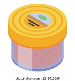 Jar foie icon isometric vector. Goose food. Pate gras