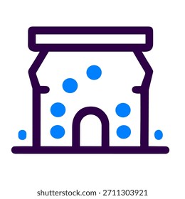 Jar food icon. A linear vector illustration of jar food isolated on white background.