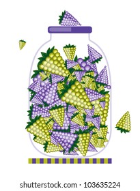 Jar with fruit jam for your design