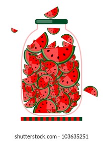 Jar with fruit jam for your design
