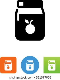 Jar of fruit preserves icon