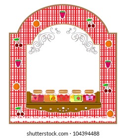 jar with fruit vector