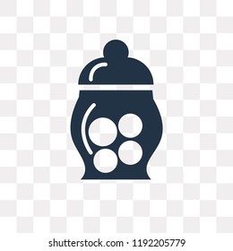 Jar Full of Food vector icon isolated on transparent background, Jar Full of Food transparency concept can be used web and mobile
