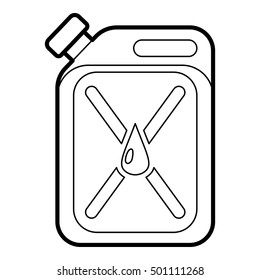 Jar of gasoline icon. Outline illustration of jar of gasoline vector icon for web design