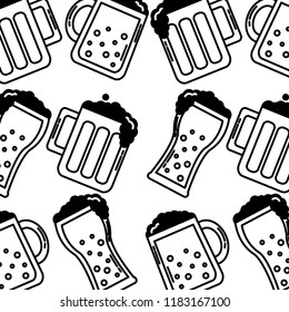 jar and glass beer beverage pattern
