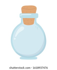 jar glass with cork empty icon over white background vector illustration
