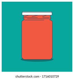 Jar glass for jam or honey icons set. Simple illustration of jar glass for jam or honey vector icons for web