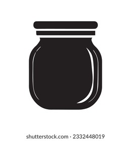 Jar glass for jam or honey icons 