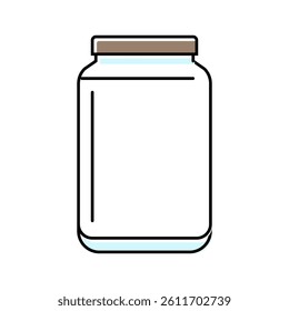 jar glass package color icon vector. jar glass package sign. isolated symbol illustration