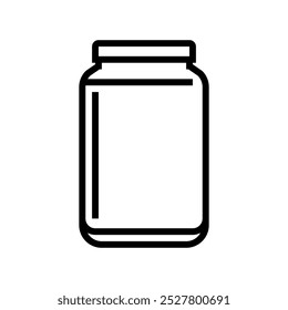 jar glass package line icon vector. jar glass package sign. isolated contour symbol black illustration