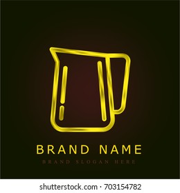 Jar golden metallic logo