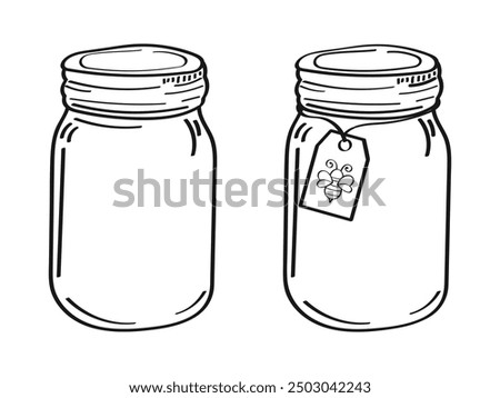 jar hand draw style vector design
