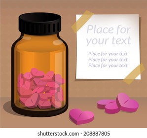 jar with hearts