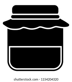 
Jar with honey and clothing lid on it to protect from dusty enzymes 

