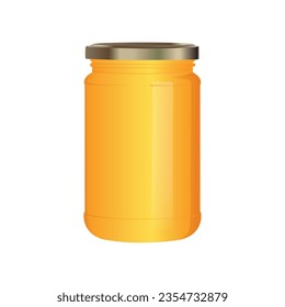 Un frasco de miel. Ilustración del vector EPS 10 editable aislada en fondo blanco