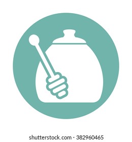 Jar for honey icon