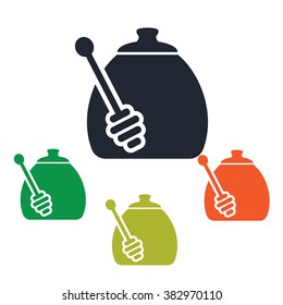 Jar for honey icon
