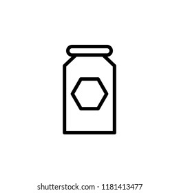 jar of honey icon. Element of autumn icon for mobile concept and web apps. Thin line jar of honey icon can be used for web and mobile